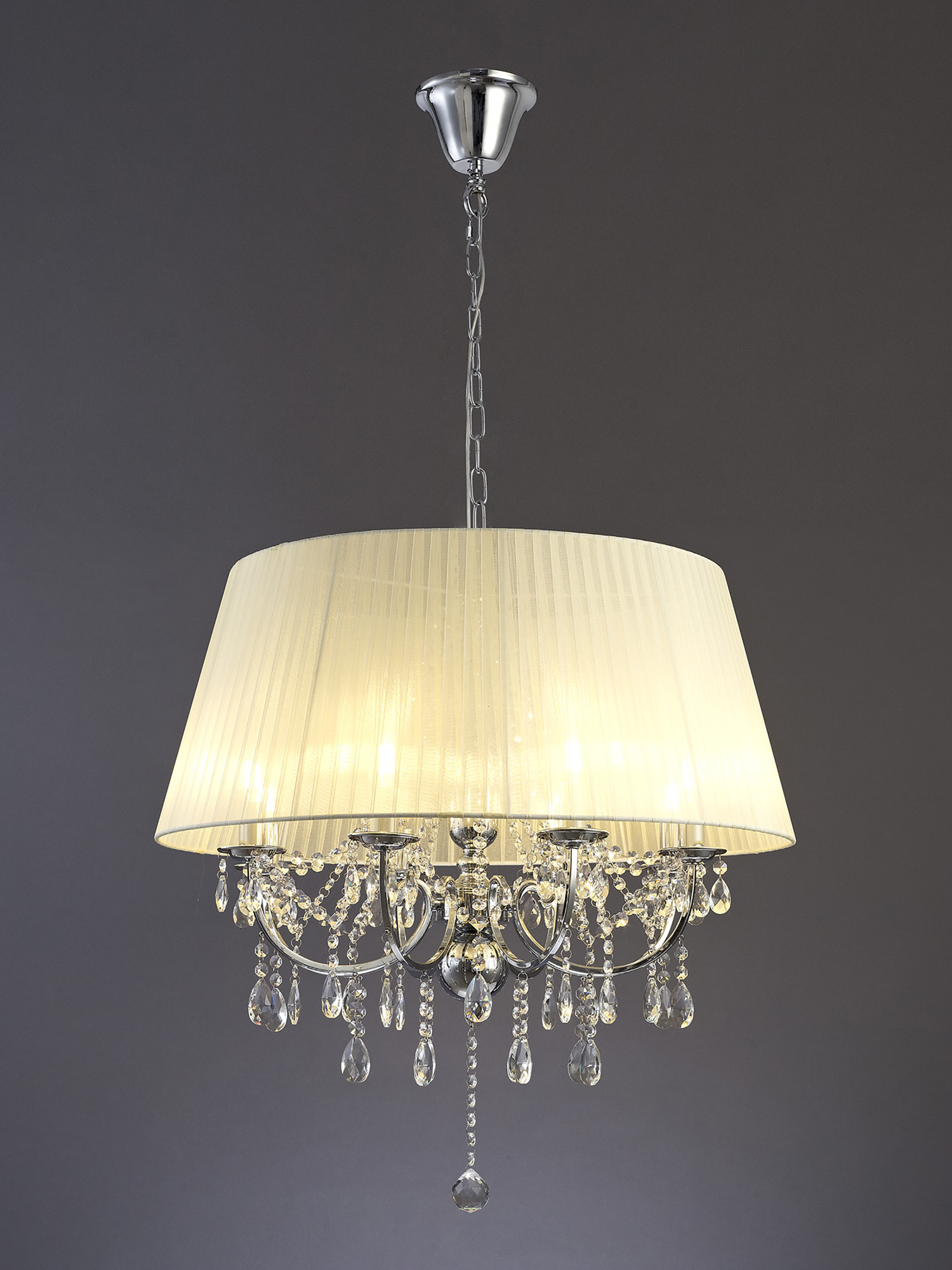 Olivia Polished Chrome-Ivory Cream Crystal Ceiling Lights Diyas Shaded Crystal Fittings Olivia Polished Chrome-Ivory Cream Crystal Ceiling Lights Diyas Shaded Crystal Fittings
